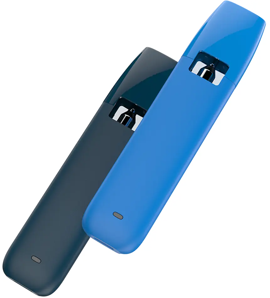 A pair of CCELL Phoenix disposable vapes