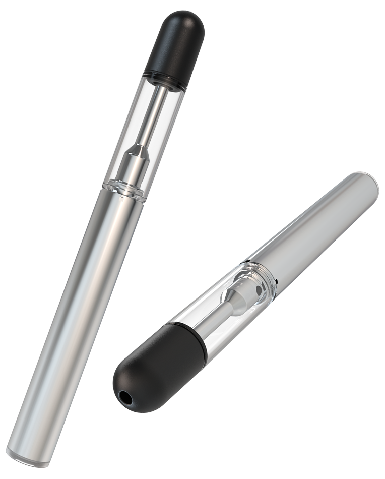 A pair of CCELL full glass 10ml oil cartridges